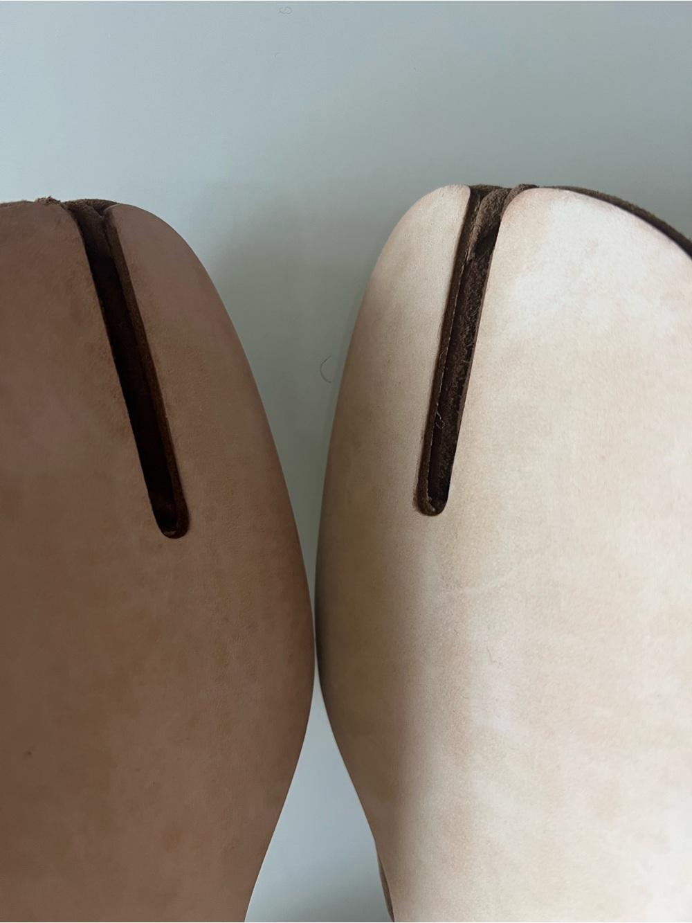 HOME WORK ATELIER Tabi Ballet Flats Suede Brown Minimalist Shoes - Picture 9 of 16